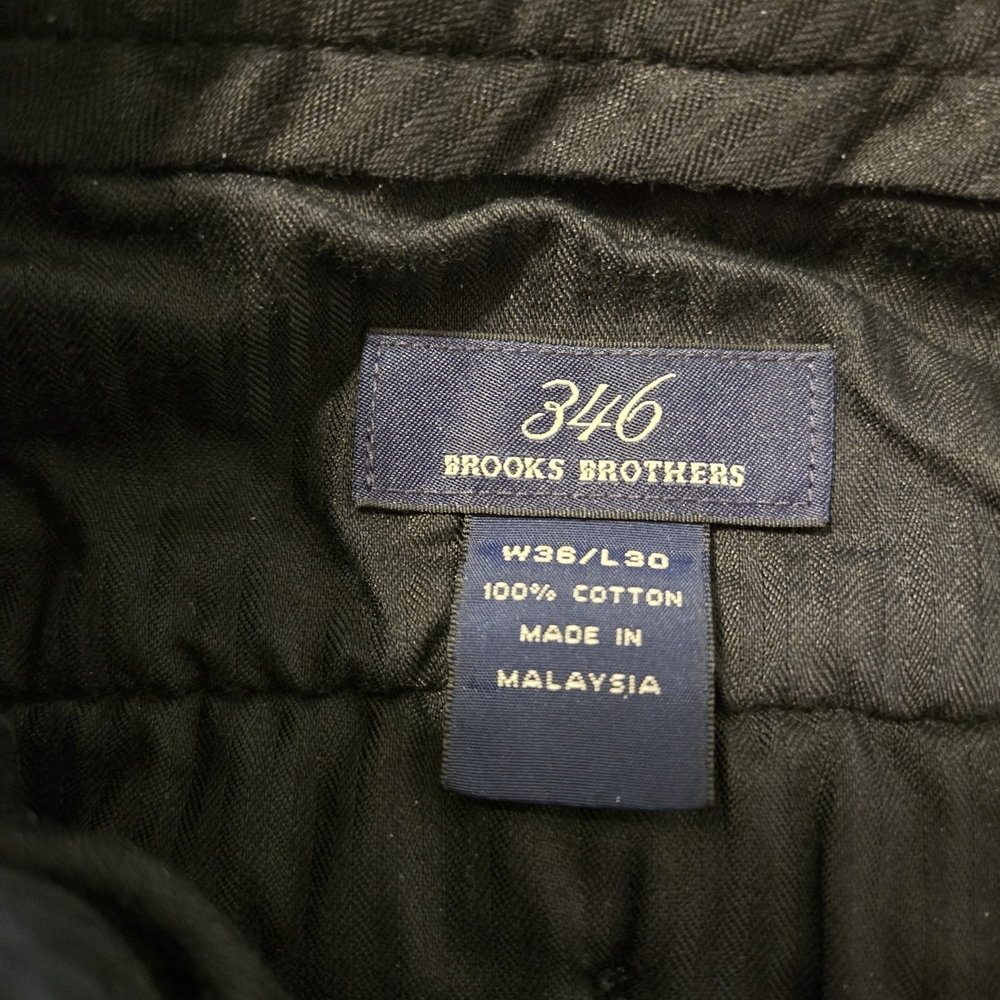 Brooks Brothers Black Velvet Chino Pants Size 36 X 30 - Picture 3 of 3